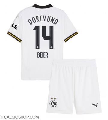 Borussia Dortmund Maximilian Beier #14 Terza Maglia Bambino 2024-25 Manica Corta (+ Pantaloni corti)